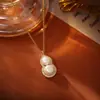 Aretes de Perla de Agua Dulce Natural Forma de Calabaza de la Fortuna, Estilo Chino, Festivos, Modernos, Exquisitos, Versátiles con un Toque de Alta Gama
