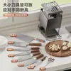 Estante de almacenamiento de cuchillos de cocina transfronterizo, soporte para cuchillos angulado estilo encimera, estante de cuchillos multifuncional de acero al carbono con drenaje, al por mayor