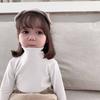 Camiseta básica para niña 2020 nueva camiseta de manga larga unisex para niños, hombres y mujeres, invierno, cuello alto, ropa de otoño, top cálido, moda