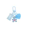 Chaveiro Urso de Goma Coração Colorido DIY Mochila de Estudante Acessório de Chaveiro Pequeno Pingente de Presente Atacado do Fabricante