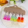 Moda Transfronteriza Accesorios Versátiles Set de Collar de Oso Color Caramelo Aretes Lindos para Niña Colgante Sencillo Personalizado para Mujer