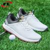 Novos sapatos esportivos de golfe masculinos de outono e inverno, à prova d'água, resistentes ao desgaste, calçados casuais, antiderrapantes, confortáveis, calçados de treinamento