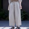 Pantalones Sueltos de Pierna Ancha, Estilo Nuevo, Artístico, Rejuvenecedores, Pantalones de Lino, Pantalones Rectos de Nueve Puntos 5560