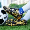 Zapatos de fútbol para niños de comercio exterior transfronterizo, zapatos de fútbol deportivos para hombres y mujeres, tacos largos, zapatos de entrenamiento para partidos de fútbol sala para estudiantes