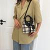 Bolso Popular de Este Año Bolso de Mano para Mujer 2023 Nuevo Diseño Nicho de Moda Verano Cuadros Hombro Bandolera Bolso Cuadrado Pequeño