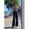 Verão 2026 Novo Estilo Esportivo Repelente à Água Zíper Lateral Tamanho Grande Solto Tendência Casual Calças para Homem K6727 Tendência 32