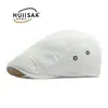 Boina de Lino Estilo Británico Retro Gorra Casual para Hombre Gorra Retro Artística para Mujer Gorra de Pico de Pato