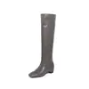 Botas Marrons Botas de Cano Alto Botas Femininas de Cano Alto Slim 2025 Super Bonitas Botas de Equitação de Cano Alto Botas Longas de Salto Alto Retas
