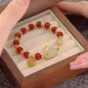 Nova Pulseira Coelho de Jade Estilo Chinês Feminina ins Design de Nicho Alto Valor Pulseira Estudantil Namorada Presente de Aniversário Antigo