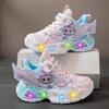 Zapatos Deportivos para Niñas, Zapatos de Malla Transpirables para Niños, Nuevos Modelos de Primavera y Otoño, Zapatos de Princesa para Niñas, Zapatos Ligeros con Suela Suave que se Iluminan, Zapatos tipo Papá
