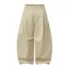 Yidao Vintage Outono 2026 Novidades Estilo Retro Japonês para o Dia a Dia Calças Sabre Soltas de Cor Sólida com Caimento Levemente Amassado Masculinas