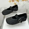 Zapatos Mary Jane Planos Estilo Retro para Mujer Otoño e Invierno 2026 Lana Puntera Redonda Correa con Hebilla Forro Polar Mocasines Cálidos Zapatos Birkenstock