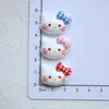 Gafas Brillantes Gato Kt Lazo Cuadros Resina Accesorios Dibujos Animados Joyería DIY Pasador para el Cabello Infantil Material para Vaso de Agua