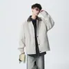 Estilo Vintage Old Money Chaqueta para Hombre de Primavera y Otoño Nueva Marca de Moda Americana Cuello Solapa Holgada Versátil Talla Grande para Hombre