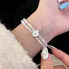 Moda Versátil de Alta Qualidade Nicho Flor Zircônia Pérola Colar Elegante Simples Leve Luxo Colar Exquisito Vintage Joia