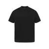 26034 Marca de Nicho de Moda Unisex 320g Peso Pesado Bordado Diseño de Patrón de Caballo Cuello Redondo Ajustado Camiseta de Manga Corta para Hombre