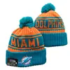 Gorro de Punto Cálido para Otoño e Invierno de la NFL para Hombres y Mujeres con Letras Bordadas de Estilo Pop y Pompón