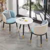 Juego de sofá de un asiento y mesa de centro para recepción de hotel, sala de reuniones de clientes, oficina de ventas, salón de belleza, centro comercial, mueble de sala de exposición, gama alta