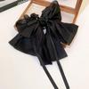 Grampo de cabelo de fita com laço grande elegante francês, presilha de moda feminina doce para prender o cabelo em coques, adorno de cabeça