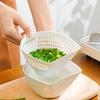 Salsa SP estilo japonés Cesta de lavado de verduras de doble capa Simple Kitchen Hogar Cesta para escurrir cebollín Cesta coladora de agua para frutas