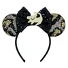 Pinzas para el Cabello con Lentejuelas de Orejas de Mickey Mouse de Nuevo Estilo Transfronterizas para Mujeres, Diademas para Fiestas Infantiles, Accesorios para el Cabello al por Mayor