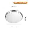 Plato Redondo de Acero Inoxidable 304 Estilo Coreano Plato Escurridor para Tempura Bocadillos Plato para Fruta Estilo Occidental Plato Multifuncional para Barbacoa con Escurridor Plato para Cena