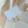 Pendientes asimétricos de estrella y luna de plata esterlina S925 Fangxing, moda de lujo ligero, simples, estilo frío, versátiles, pendientes creativos