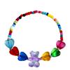 Europeu e Americano Cross-border Jóias Boêmio Cor Mista Bead Colorido Amor Urso Colar Pulseira Set Cartoon Mulheres