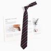 Corbata Azul a Rayas Estilo Japonés para Camisas, Patrón Perezoso Estilo Universitario Jk, Pajarita Anudada a Mano para Mujer, Dk para Hombre