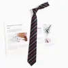 Accesorios para Camisa de Golpe Libre de Personas Estilo Japonés Corbata Azul Estilo Académico jk Patrón Perezoso Vestido Académico Lazo de Corbata Mano de Mujer dk