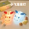 Lâmpada de Silicone Recarregável LED para Cabeceira, Modelo Animal de Desenho Animado, Luz de Atmosfera por Aperto, Mais Vendida Internacionalmente