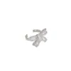 Anillo de Flor de Zirconia Estilo Francés con Diamantes, Anillo de Dedo Índice de Lujo Ligero Estilo Ins, Joyería Versátil de Moda de Nicho al por Mayor