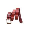 Fábrica en stock Guangzhou cinturón de piel de vaca pura retro de primera capa hecho a mano de cuero genuino para hombre casual de piel de vaca para comercio exterior