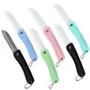 Cuchillo de Cerámica Plegable para Comida de Bebé, Pelador de Frutas, Cuchillo de Fruta Portátil de Regalo, Cuchillo Plegable Pequeño, Pelador Multifuncional Estilo Nórdico