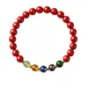Pulsera de cinabrio en bruto, arena púrpura dorada y arena roja multicolor de alto contenido, pulsera del año zodiacal para hombres y mujeres, regalo de joyería al por mayor