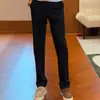 "Nápoles Relaxado" Corte Afiado Simples Bonito Versátil Negócios Estilo Old Money Calças Casuais Masculinas