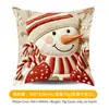 Fronha de Travesseiro Impressa em 3D de Natal Papai Noel Alce Boneco de Neve Boneco de Pão de Gengibre Almofada de Sofá Fronha Decorativa de Feriado