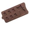 Blues Ahora 7 Even Expresión Gatito Lindo Molde de Silicona para Chocolate Molde para Galletas Molde para Hielo Animal Volteable Molde para Azúcar