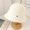Sombrero de Pescador Simple de Lana de Cordero Estilo Japonés para Mujer, Sombrero Cubo de Felpa de Invierno, Sombrero Cloche de Color Sólido, Sombrero Cálido de Moda, Moderno