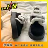 Zapatos Cálidos de Piel para Aumentar la Altura, Nuevo Estilo Invierno 2025, Estilo Popular Retro de Celebridad de Internet, Zapatos de Algodón con Suela Gruesa para Mujer