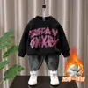 Sudadera de Forro Polar Súper Elegante para Niños 2025 Nueva de Invierno Camisa Gruesa de Capa Base para Niños, Elegante Ropa de Invierno para Bebés