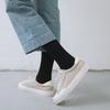 Calcetines de Media Caña para Hombre Otoño e Invierno Calcetines Largos Estilo Japonés Ins Versátil Moderno Calcetines Deportivos Calcetines Holgados Blancos y Negros para Hombre Mujer