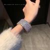 Pulsera de Circonita Perla Diseño de Nicho Brazalete Apilable de Pedrería Estilo Frío Moda Versátil Temperamento Sentido Avanzado Joyería de Mano