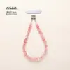 Chaveiro de Pedra de Cristal Natural Runya, Pingente de Celular Anti-Perda, Cordão Chaveiro Desmagnetizador de Cascalho Atacado