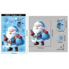 Navidad Dibujos Animados Muñeco de Nieve Azul Reno Lindo Decoración de Ventana Navideña Decoración de Vidrio para Fiesta Pegatina Estática