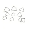 Fabricante Spot Aço Inoxidável 304 1.0*12MM Triângulo de Camada Dupla Prata Fivela Triangular de Linha Dupla Fivela de Arame Metálica para Bagagem
