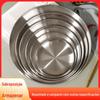 Assadeira de Aço Inoxidável 304 Estilo Coreano Bandeja Dourada Comercial Bandeja para Ossos Fundo Plano Redonda Doméstica Bandeja para Frutas