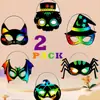 Fábrica de Comercio Exterior Papel de Rascar Artístico DIY Halloween Fiesta Fiesta de Baile Rasca Arte con Forma Máscaras de Animales Rasca Arte para Niños