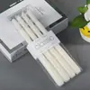 Velas clásicas de estilo europeo transfronterizo rojas y blancas para bricolaje, emergencia por corte de luz, velas de tallo largo, decoración de ambiente para cena a la luz de las velas, comercio exterior
