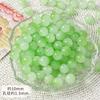 Cuentas redondas de jade de 10 mm con sensación clara y tenue, estilo chino, de vidrio esmaltado de colores, para pulsera, collar y oreja, joyería hecha a mano
